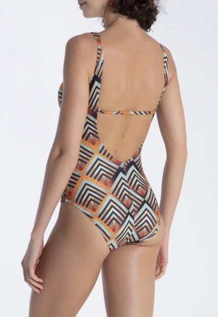 MAIÔ MODELADOR FEMININO ESTAMPADO MIRASSOL LYGIA E NANNY