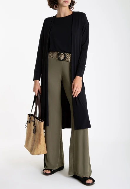 MAXI CARDIGAN LISO CIGANA LYGIA E NANNY