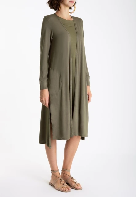 MAXI CARDIGAN LISO CIGANA LYGIA E NANNY