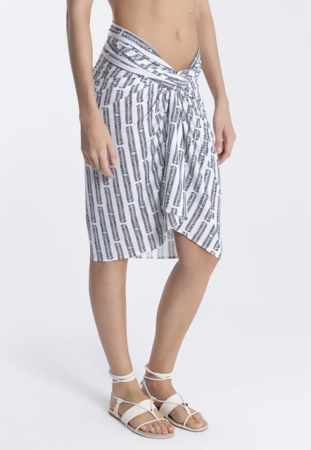 CANGA PAREO FEMININA ESTAMPADA ORIXÁ  LYGIA E NANNY