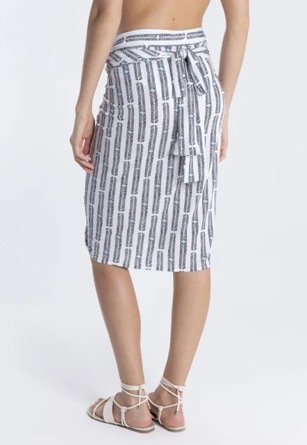 CANGA PAREO FEMININA ESTAMPADA ORIXÁ  LYGIA E NANNY