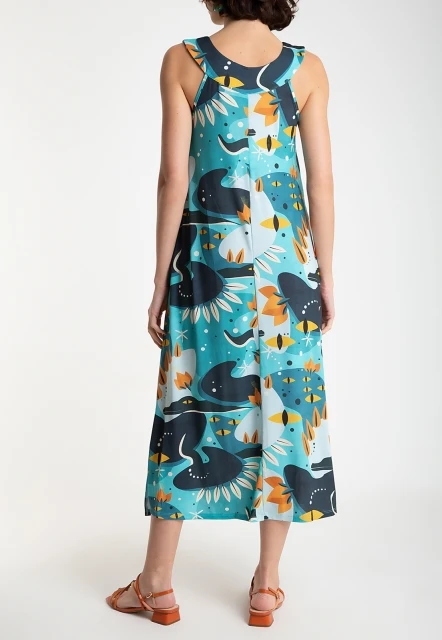 VESTIDO FEMININO ESTAMPADO MANATI LYGIA E NANNY