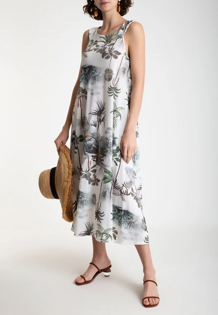 VESTIDO FEMININO ESTAMPADO MANATI LYGIA E NANNY